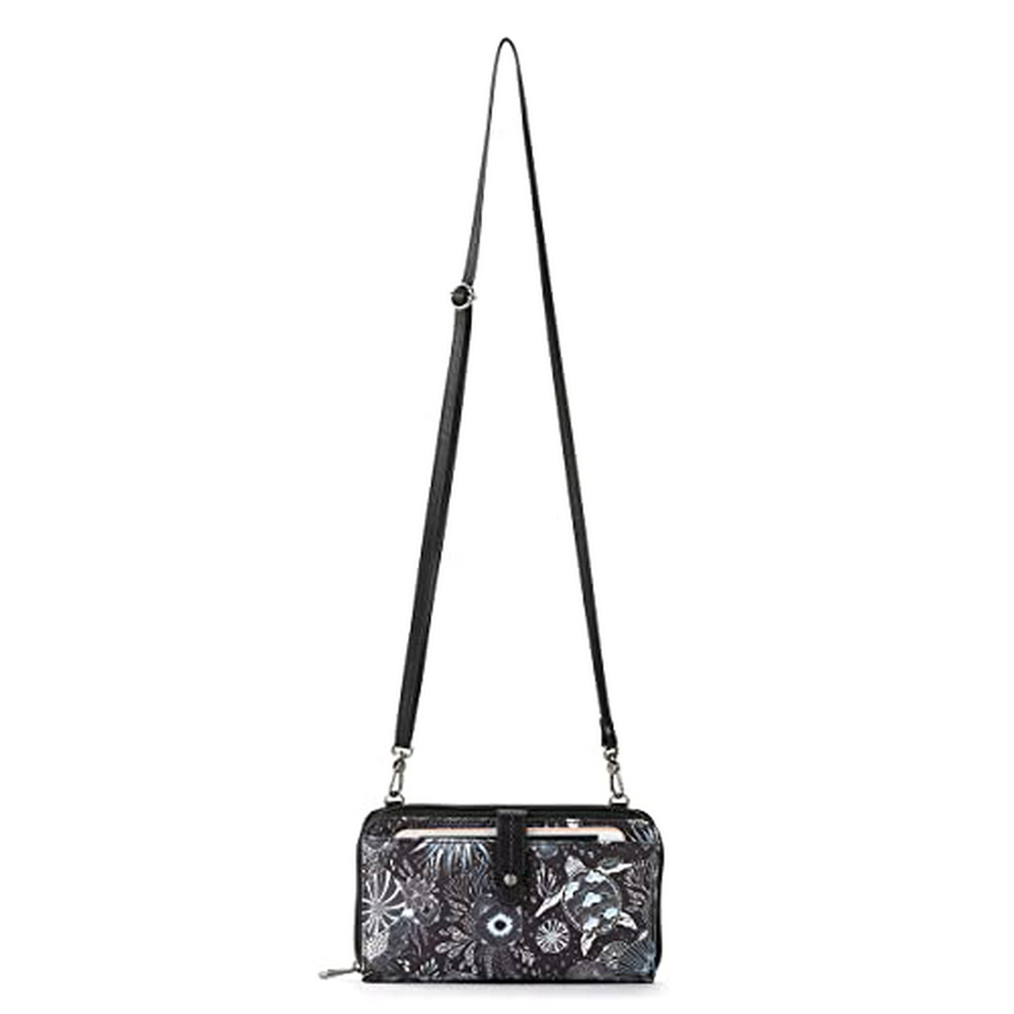 Sakroots womens Sakroots Eco twill Large Smartphone Crossbody Bag in Eco Twill Convertible Purse with Detachable Wristlet Strap Inclu Midnight Seascape One Size US Walmart