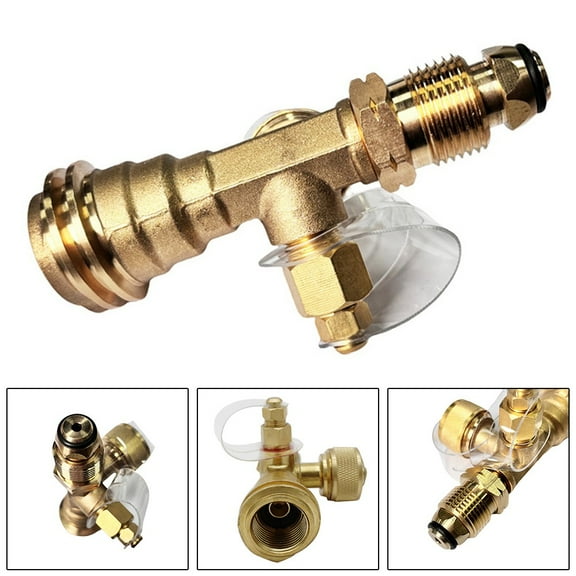 4-Port Propane Brass Tee Adapter for RVs - for Durable, Easy Install & Camping