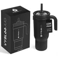 thumbnail image 1 of VYBLOOJUG Vaso Termico con Doble Pico, Termo con Popote para Fr&iacute;o y Caliente, Vaso Acero Inoxidable para Hombres y Mujeres, Libre de BPA (40 oz / 1200 ml, Fizz Sombr&iacute;o), 1 of 8