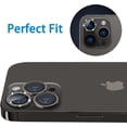 thumbnail image 4 of Pour iPhone 13 Pro pour iPhone 13 Pro Max Protecteur d'Objectif de Caméra, Couverture d'Objectif de Paillettes Bling- 3Pcs Paillettes Graphite, 4 of 5