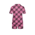 thumbnail image 4 of Boys Girls Silk Pajamas Short Sleeve Sleepwear Button Down Top and Shorts Night Time Casual 2 Piece Pjs Matching Set, 4 of 6