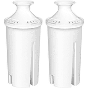 2-Pack Standard Water Filter Replacements for Brita Water Pitchers and Dispensers, Reduce Chlorine and Bad Taste, BPA free