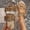 Rose Gold, variant on Women's Sparkly Glitter Strappy Sandals Dressy Double Strap Slip on Vacation Wedding Flat Sandals Rose Gold 7(39)