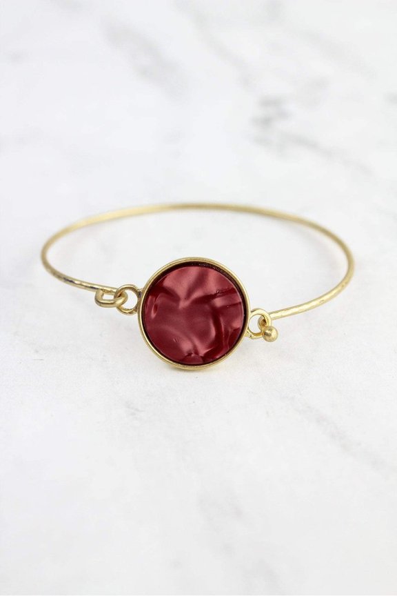 Disk Bangle Crimson