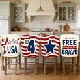thumbnail image 1 of Patriotic Chair Covers Set of 4 for Independence Day and Memorial Day Decorations, American Flag Design Polyester Chair Back Covers for Home Kitchen Dining Party Holiday, 1 of 6