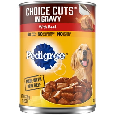 PEDIGREE CHOICE CUTS IN GRAVY With Beef Wet Dog Food for Adult Dog, 13.2 oz. Can