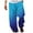 Blue Gradient Baggy Pants, variant on Men's Gradient Baggy Pants Workout Athletic Sweatpants with Pockets Athletic Gym Running Drawstring Pants Elastic Waist Loose Fit Tie-dye Pants Black L