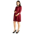 thumbnail image 2 of 24/7 Comfort Apparel Perfect Fit and Flare Maternity Pocket Dress, 2 of 4