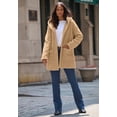 thumbnail image 2 of Roaman's Women's Plus Size Hooded Teddy Fleece Coat, 2 of 6