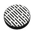 thumbnail image 2 of ZNDUO Black Line Stripes Pattern Spare Tire Cover, Universal Spare Tire Wheel Covers 14 inch, 2 of 8