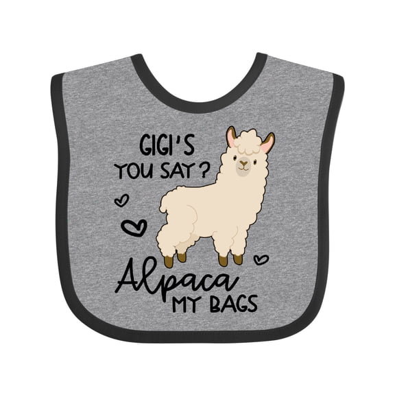 Inktastic Gigi's You Say Alpaca My Bags Boys or Girls Baby Bib