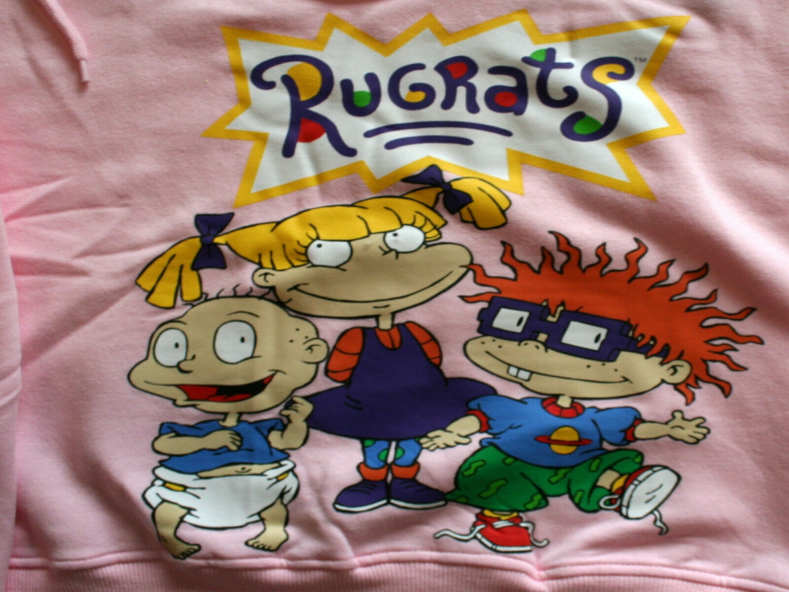 Rugrats Chuckie Choose Kindness Girls Slouchy Sweatshirt - PINK