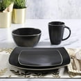 thumbnail image 5 of Gibson Home Soho Lounge Square 16 Pc. Dinnerware Set, Matte Black, 5 of 5