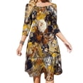 thumbnail image 1 of Vestido elegante dulce de verano botánico Vii para mujer, vestido coreano kawaii con cuello cuadrado, estampado tropical botánico de verano vintage, 1 of 6