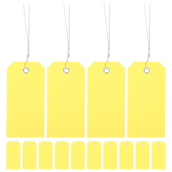 100 etiquetas de envío en blanco con alambre, etiquetas de equipaje de PVC grabables para identificación de maletas y mochilas, etiquetas colgantes de envío en blanco