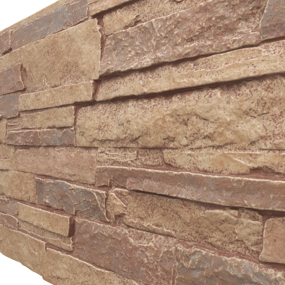 Ekena Millwork 49"W x 25 1/2"H x 1 1/4"D Acadia Ledge Stacked Stone, StoneWall Faux Stone Siding Panel, Fall Bank