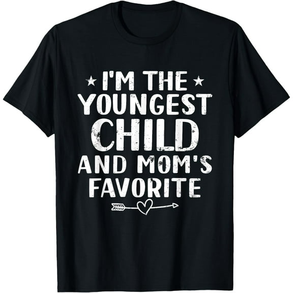 Playful Comfort Tee - I'm The Youngest Child and Mom's Favorite Design Kids Gift T-Shirt