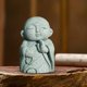 thumbnail image 2 of Figura de monje japonés, adorno de escritorio, mascota de té, mini estatua, escultura de Buda para sosteniendo cuentas de oración, 2 of 8