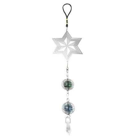 

Wind Chime Pendant Steel Sheet Pentagram Garden Fengshui Hanging Retro 3D Chimes