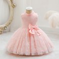 thumbnail image 3 of MSemis Infant Baby Girl Snowflake Christmas Princess Dress Xmas Party Formal Dresses Pageant Bowknot Pink 80, 3 of 7