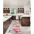 thumbnail image 2 of Linon Home Décor Washable Julian Area Rug or Runner Collection, Raspberry and Ivory, 2' x 8', 2 of 18