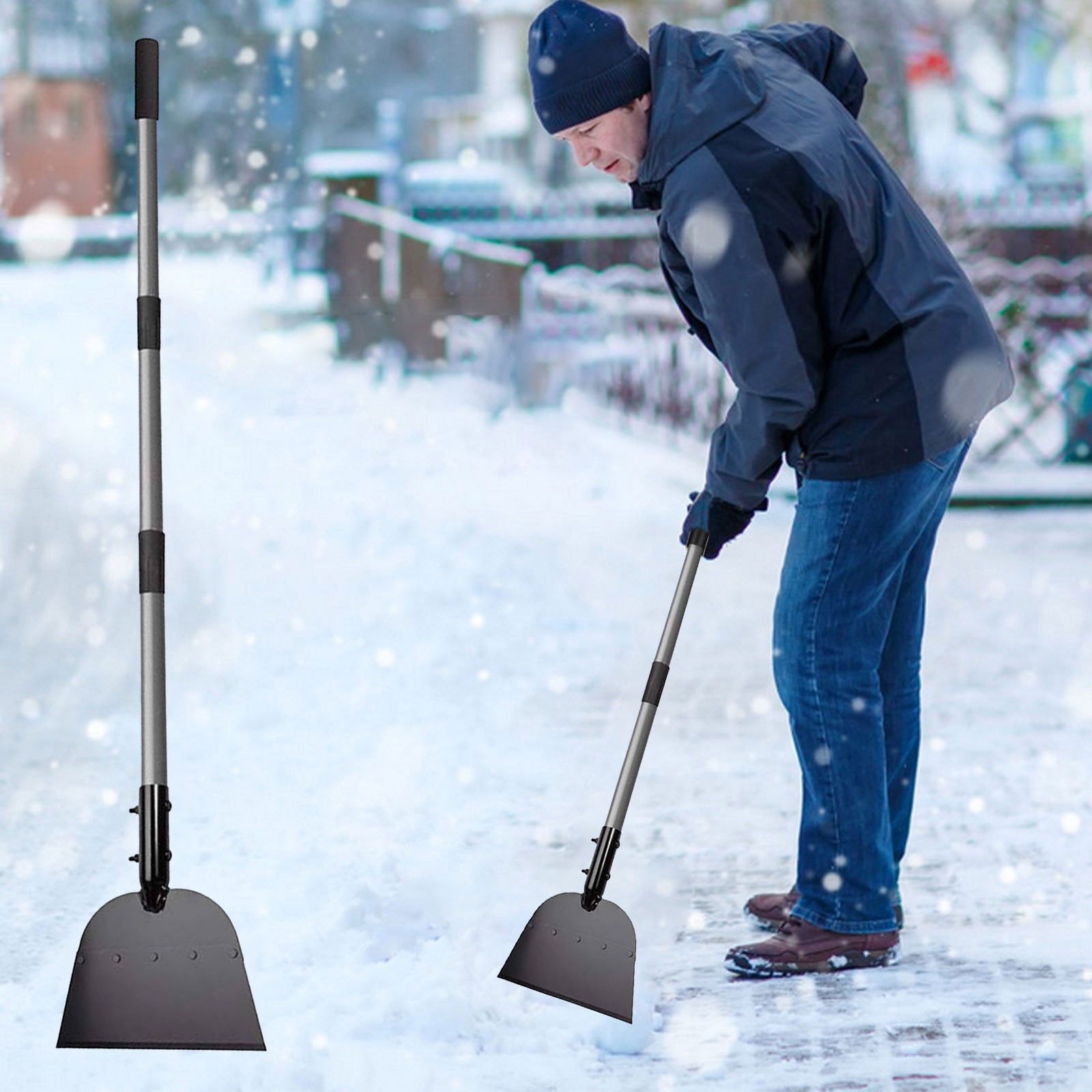 Outdoor Garden Scraper Tool, Multi-Functional Lawn Edging Weeding Shovel for Garden Yard, Ice Removing Tool, Heavy Duty Outdoor Yard Maintenance Tool with Ergonomic Handle for Garden Cleaning