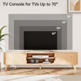thumbnail image 5 of Selooye Mid Century TV Stand, Modern TV Console for TVs up to 70 Inches, Entertainment Center with Storage, TV and Media Consol, 62 Inch (Natural), 5 of 9