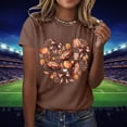 thumbnail image 1 of Fiudx Liquidación de Ahorros de Verano Camiseta de Manga Corta con Cuello Redondo y Estampado Informal para Mujer, 1 of 4
