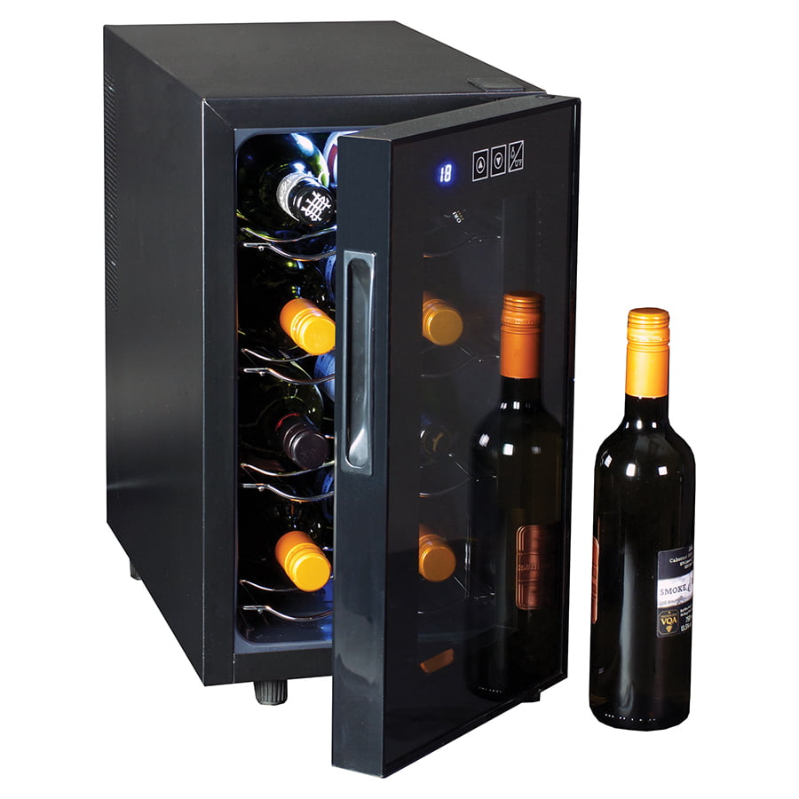 Koolatron 8 Bottle Single Zone Countertop Wine Cooler Wc08 Black