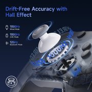 QUCOPRE Bluetooth Controller, Wireless Gaming Controller for PC/Android/iOS/Switch/Switch 2/Steam with Noise-Canceling Buttons,Dual-Stage Triggers,8 Way D-pad,4 Vibration Motors