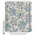 thumbnail image 2 of Blue Snowflake Christmas Waterproof Fabric Shower Curtain, Xmas Snowflake Vintage Shower Curtain for Bathroom Curtains Bathtubs Hotel Washable Shower Curtains with 12 Hooks Extra Long 72x84, 2 of 6