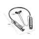 thumbnail image 3 of Auriculares inalámbricos Bluetooth negros con larga espera, pantalla de potencia, escucha pesada, auriculares deportivos, 3 of 8