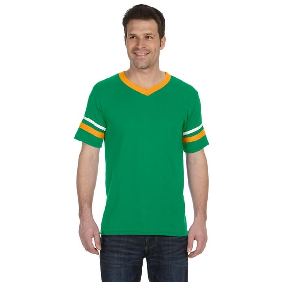 Sleeve Stripe Jersey , 360 , KELLY/ GOLD/ WHT , Large