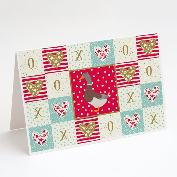 Saxony Sachsenente Duck Love Greeting Cards and Envelopes Pack of 8