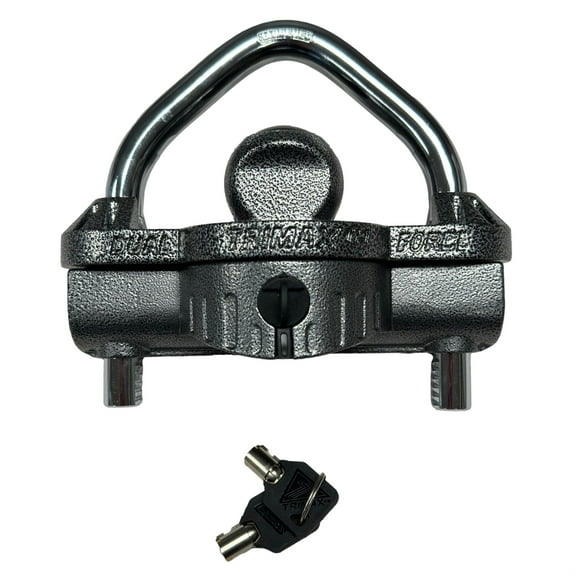 TRIMAX UMAX50D Deluxe Universal Dual Purpose Trailer Coupler Lock with Integrated U-Lock