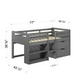 thumbnail image 5 of Fabiana Twin Loft Bed w/Storage, Gray Finish, 5 of 5