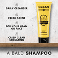 thumbnail image 3 of Bee Bald CLEAN Daily Head & Face Cleanser, Refreshes and Thoroughly Washes, Premium Bald Head Care, 4 fl oz, 3 of 10