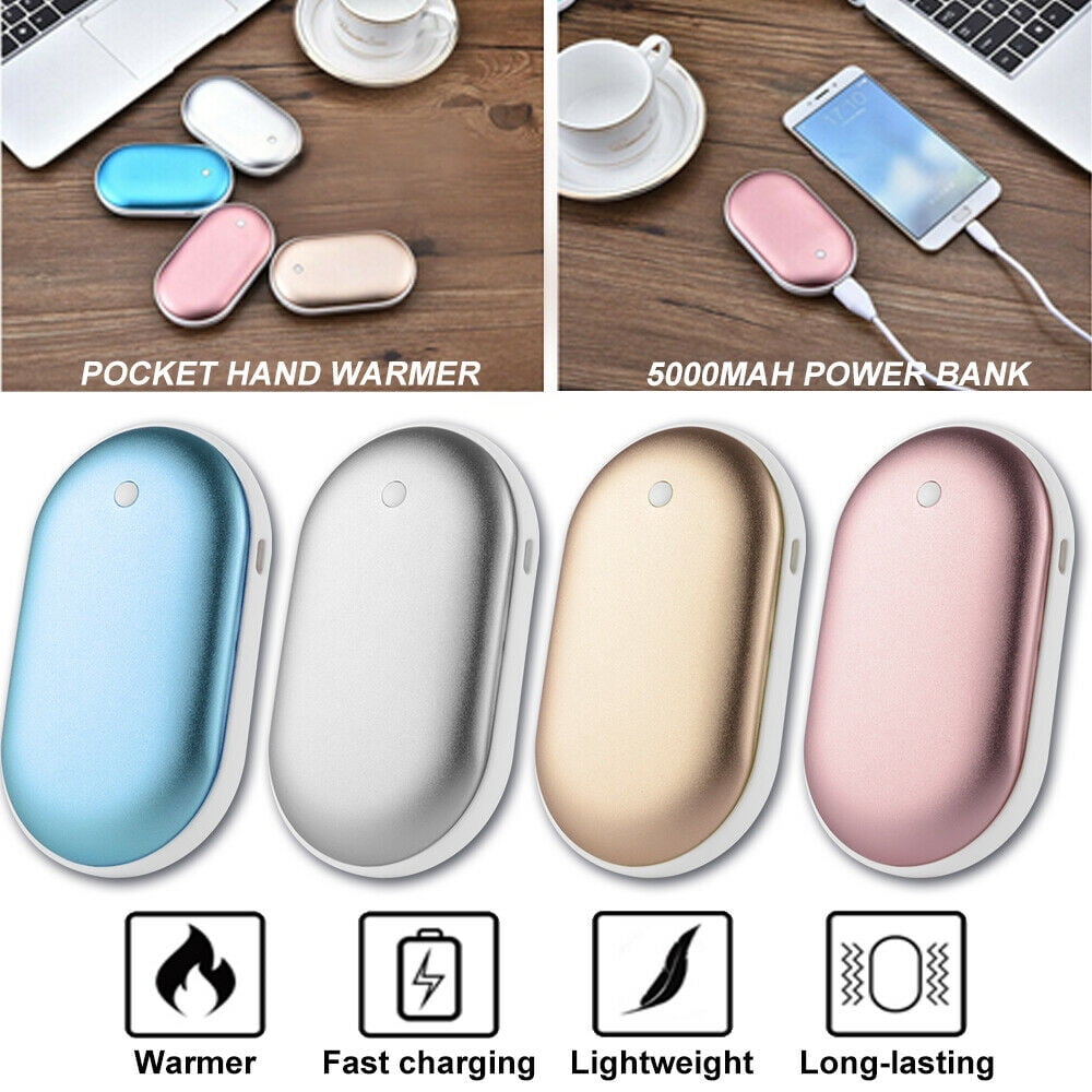 Pocket Hand Warmer Heater USB Charger Electric Rechargeable 5000mAh Power