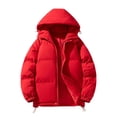 thumbnail image 2 of BADHUB Big and Tall Down Hooded Jacket for Men Windproof Insulated Thermal Puffer Jacket Solid Color Full Zip Winter Warm Coat Winter 2024 M-4XL, 2 of 3