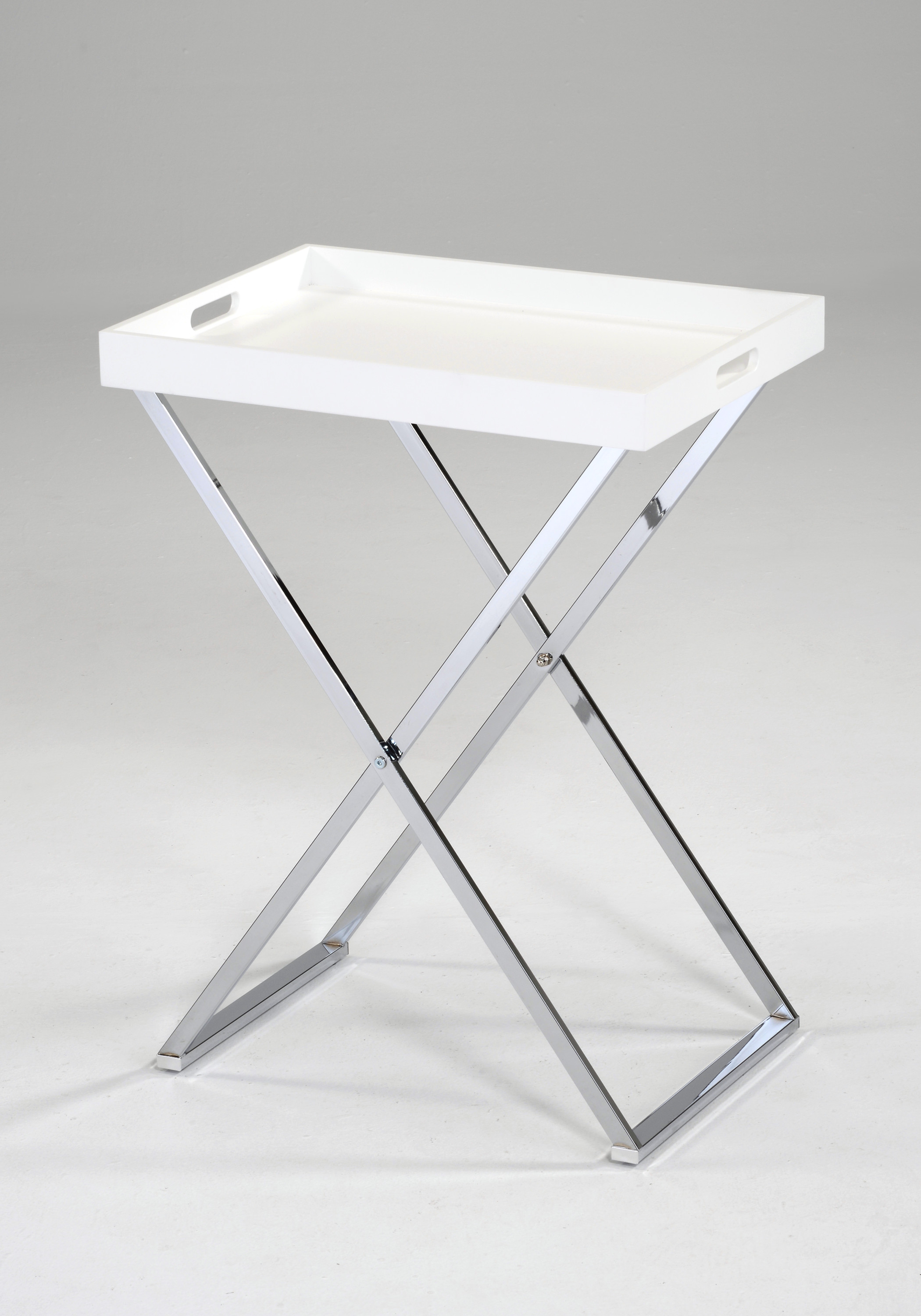 cosco serving cart folding gray on White And Chrome Rectangular Folding Side Table With Removable Tray Walmart Com Walmart Com