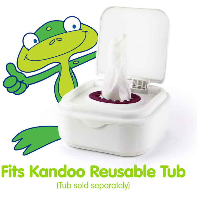 Kandoo Kids Sensitive Flushable Cleansing Wet Wipes, Potty Training Aid,  Fragrance Free, 144 Wipes 