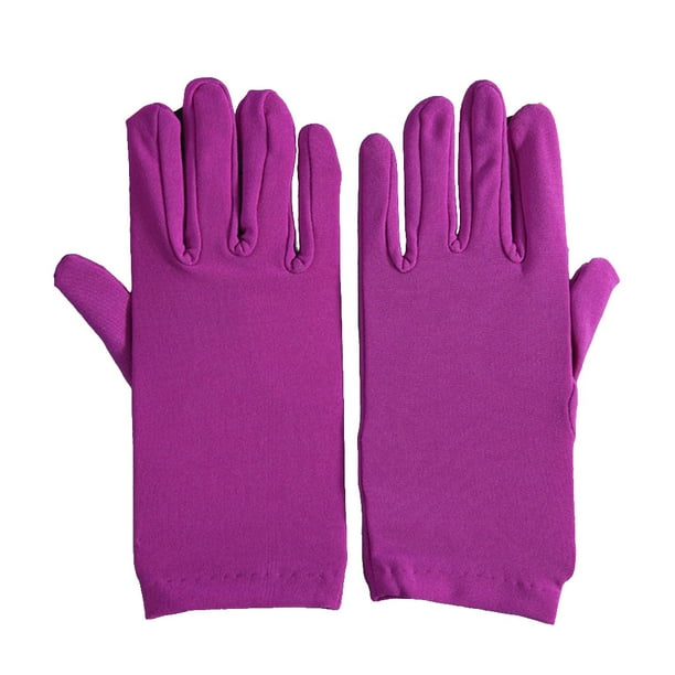 Cateissary Spandex Guantes Mujeres Mano Lleva Conducir Adornos Protector Solar Púrpura Rojo Type3 NO3