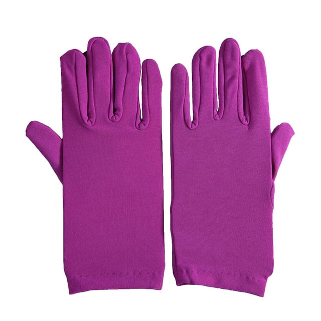 tredstone Spandex Gants Femmes Porte à la Main des Vêtements Cosplay Multifonctions Réglables pour la Soirée Rouge Pourpre 1Set