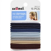 Scunci No Damage Hair Ties, Denim, 15 count