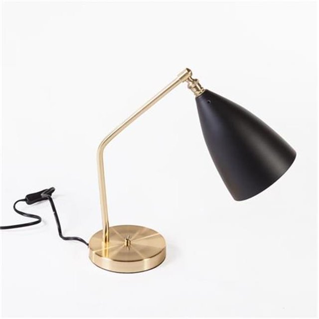 Control Brands LN2059BLK The Grasshoppper Lampe de Table, Noir & Laiton - 16.25 Po.