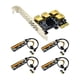 thumbnail image 2 of Tarjeta adaptadora PCI-E de 1x a 4 puertos jubapool: instalación sencilla para Windows 10 Amarillo negro, 2 of 9