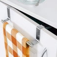 thumbnail image 3 of MODANU 2 Pack over the Door Towel Rack 9 inch Stainless Steel Towel Holder for Kitchen and Bathrooms with Anti-Slip Scratch-Protecting Stripe, 3 of 6