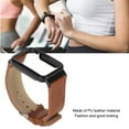 thumbnail image 4 of PU Leather Watch Band With Black Stainless Steel Case For Mi Band 7 Pro, Waterproof Replacement Watch Wristband Quick Release Watch Band Protector Cover, 4 of 8
