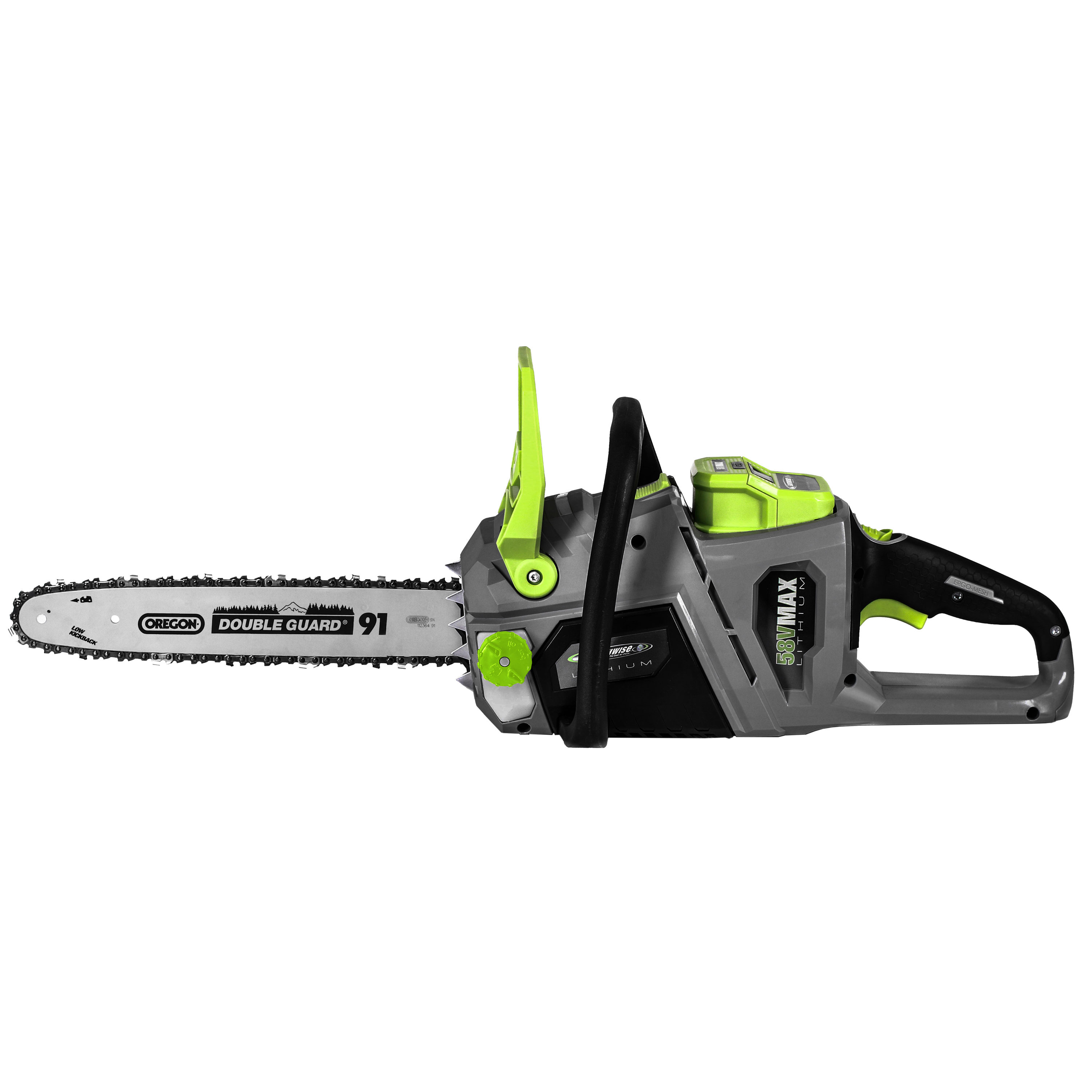 Earthwise LCS35814 14" 58-Volt Cordless Chainsaw, Brushless Motor (2Ah Battery and Charger Included) - image 3 of 5