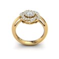 thumbnail image 3 of Natural 2ct Round Cut Diamond Prong Fancy Modern Cluster Anniversary Ring Bridal Band Solid 18K Gold H SI2, 3 of 3